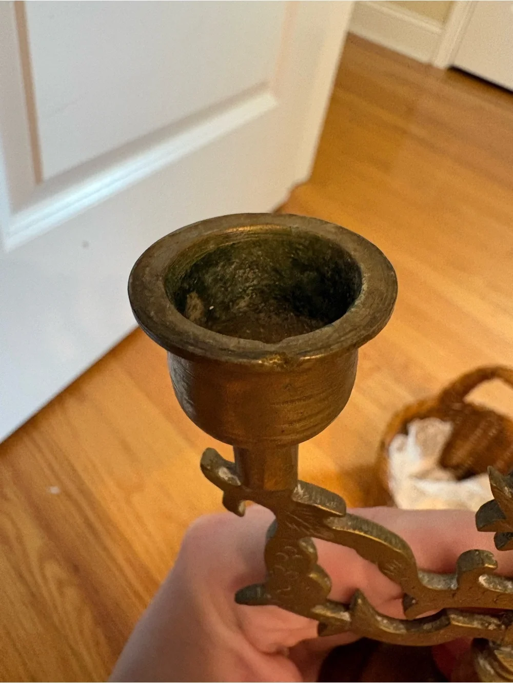 Three-Arm Candelabra - Gold